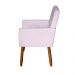 Poltrona Decorativa Mel Suede Rosa Claro Dal Poz Estofados