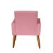 Poltrona Decorativa Mel Suede Rosa Dal Poz Estofados