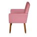 Poltrona Decorativa Mel Suede Rosa Dal Poz Estofados