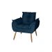 Poltrona Opala Decorativa Suede Azul Marinho Dal Poz Estofados