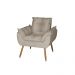 Poltrona Opala Decorativa Suede Bege Dal Poz Estofados
