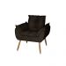 Poltrona Opala Decorativa Suede Marrom Dal Poz Estofados