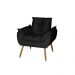 Poltrona Opala Decorativa Suede Preto Dal Poz Estofados