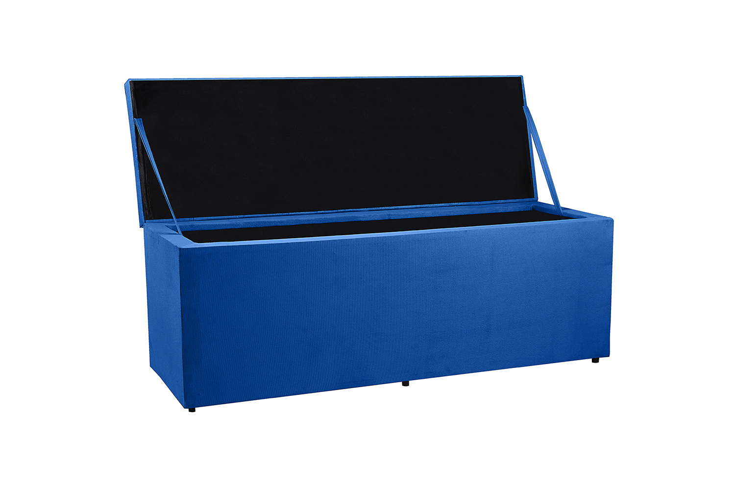 Recamier Baú 1,40m Madrid Suede Azul Marinho Dal Poz Estofados