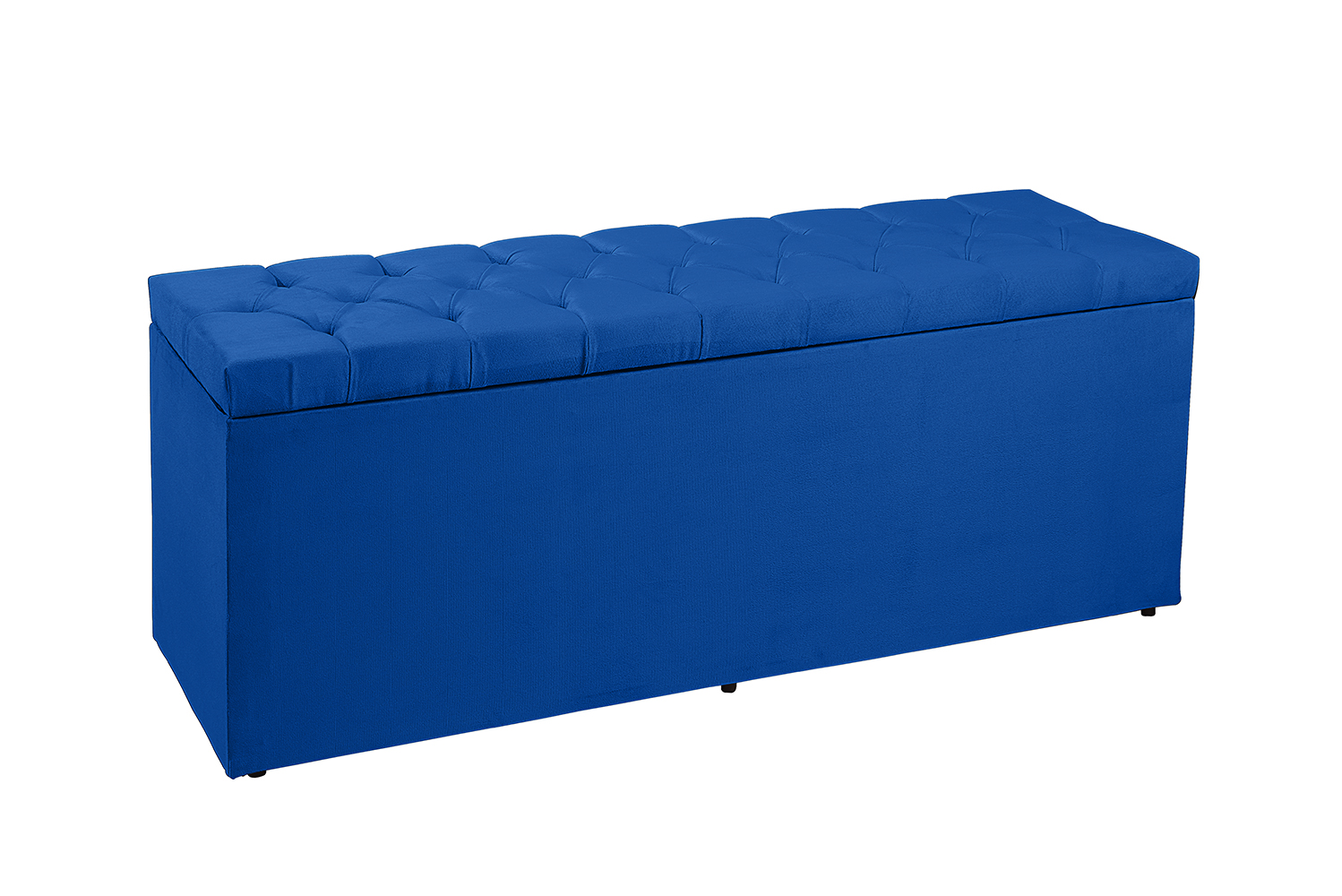 Recamier Baú 1,40m Madrid Suede Azul Marinho Dal Poz Estofados