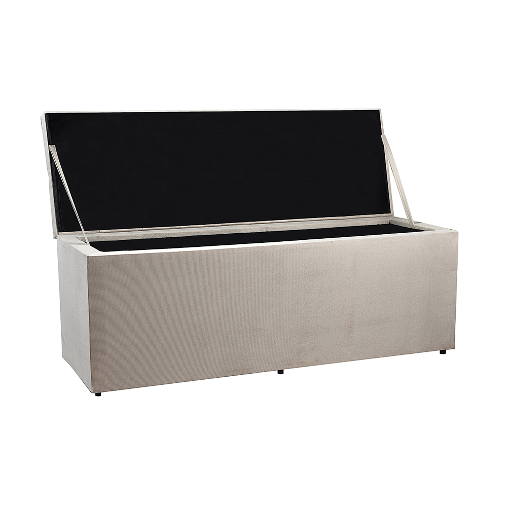 Recamier Baú 1,40m Madrid Suede Bege Dal Poz Estofados