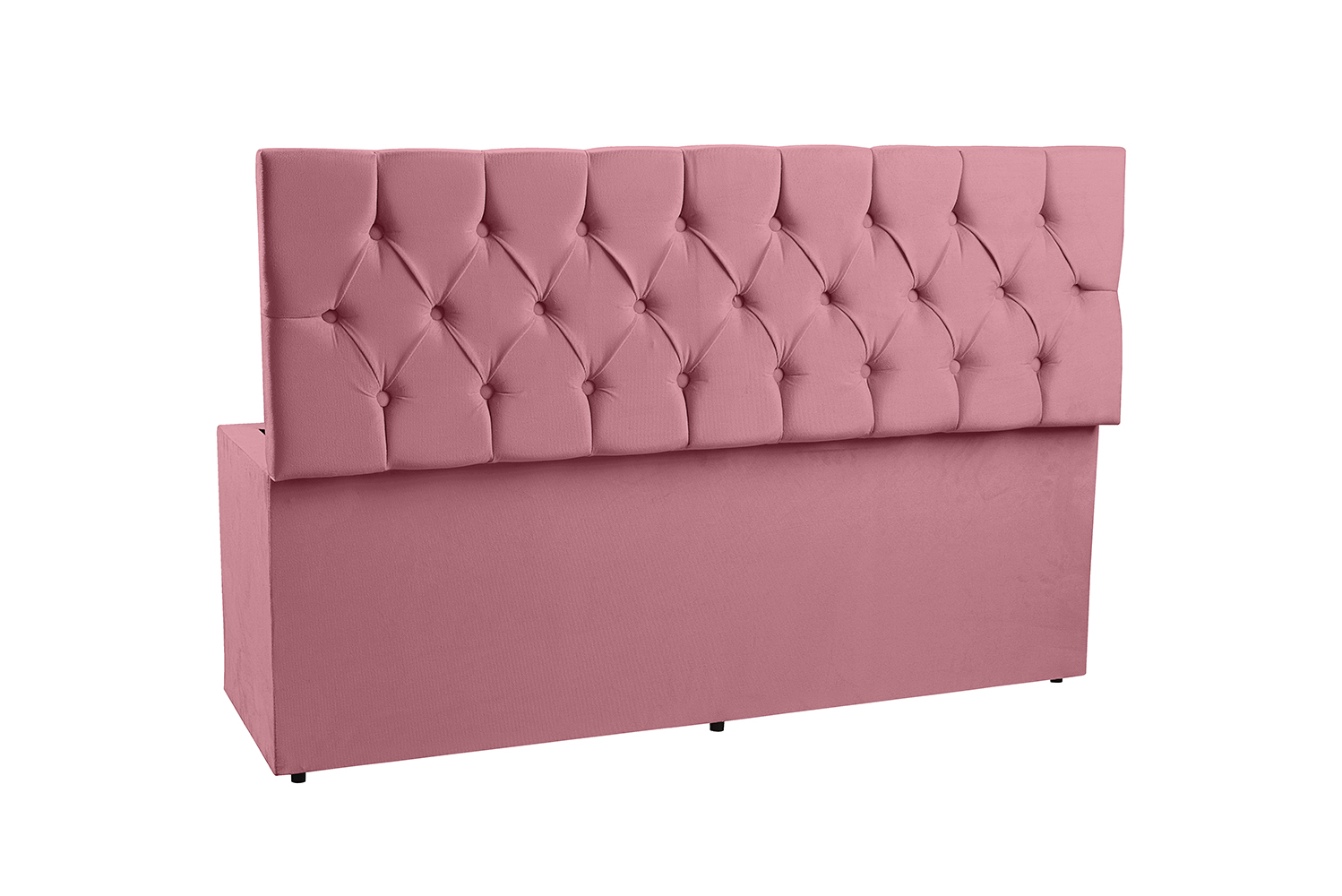 Recamier Baú 1,40m Madrid Suede Rosa Dal Poz Estofados