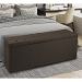 Recamier Baú 1,60m Madrid Suede Marrom Dal Poz Estofados