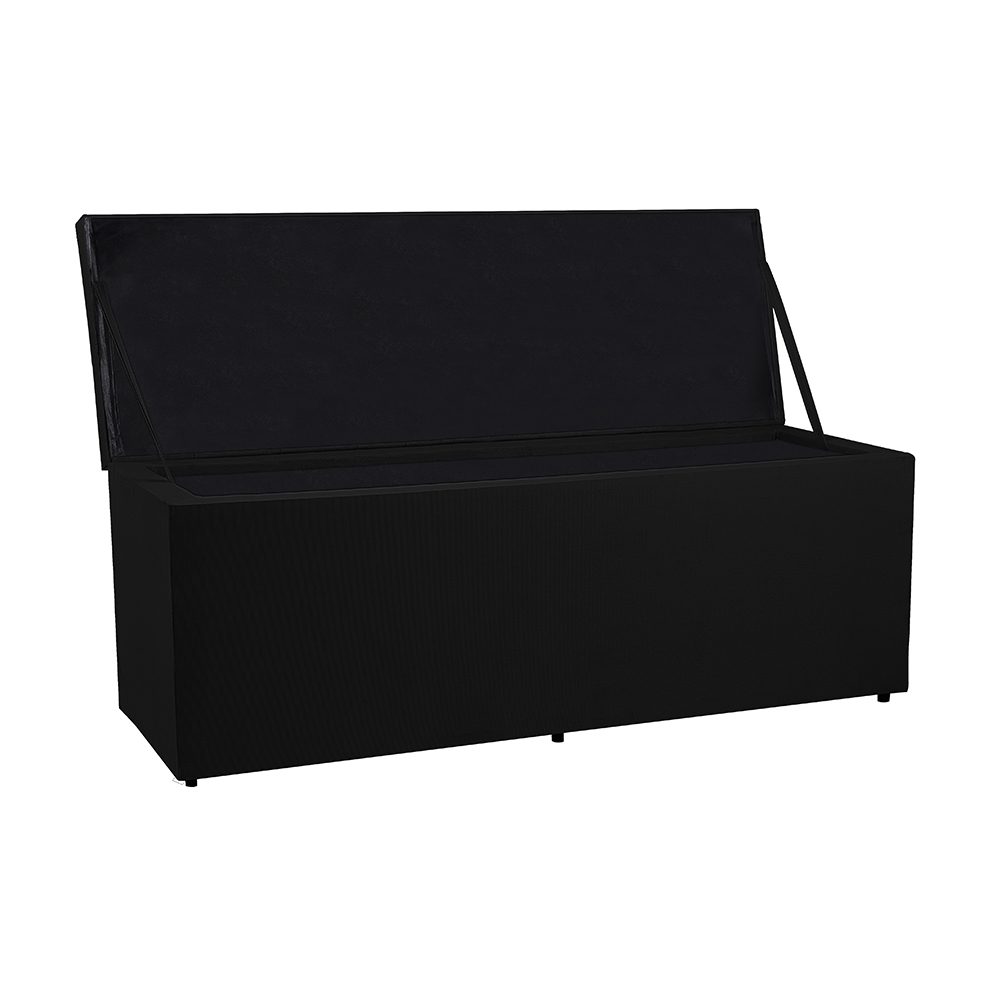 Recamier Baú 1,60m Madrid Suede Preto Dal Poz Estofados