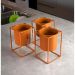Vaso Decorativo Terracota com Suporte em Metal 16x11 cm - D'Rossi