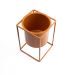 Vaso Decorativo Terracota com Suporte em Metal 16x11 cm - D'Rossi