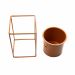 Vaso Decorativo Terracota com Suporte em Metal 16x11 cm - D'Rossi