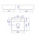 Cuba de Apoio Deca Slim 40x40 L.11040.M.17 Quadrada com Mesa Branca