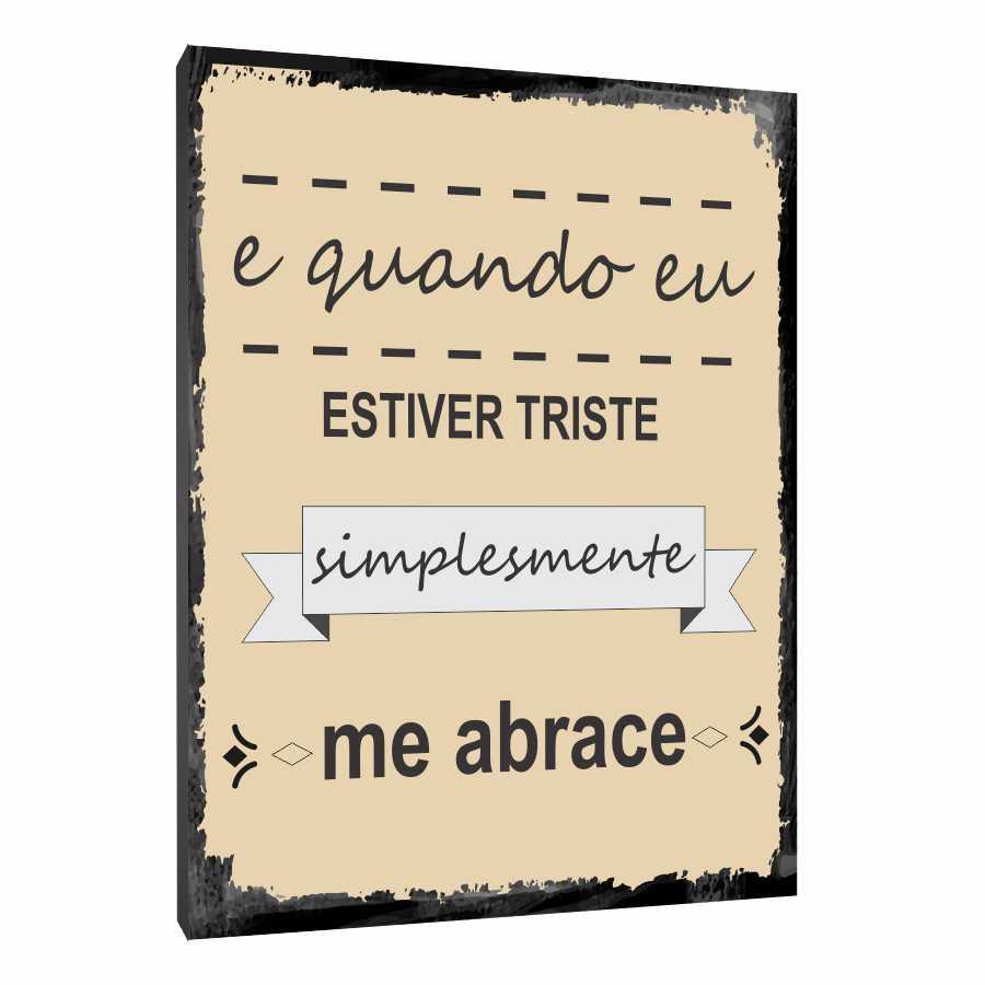 Quadro Abrace Iii Tela No Chassi 45X30Cm