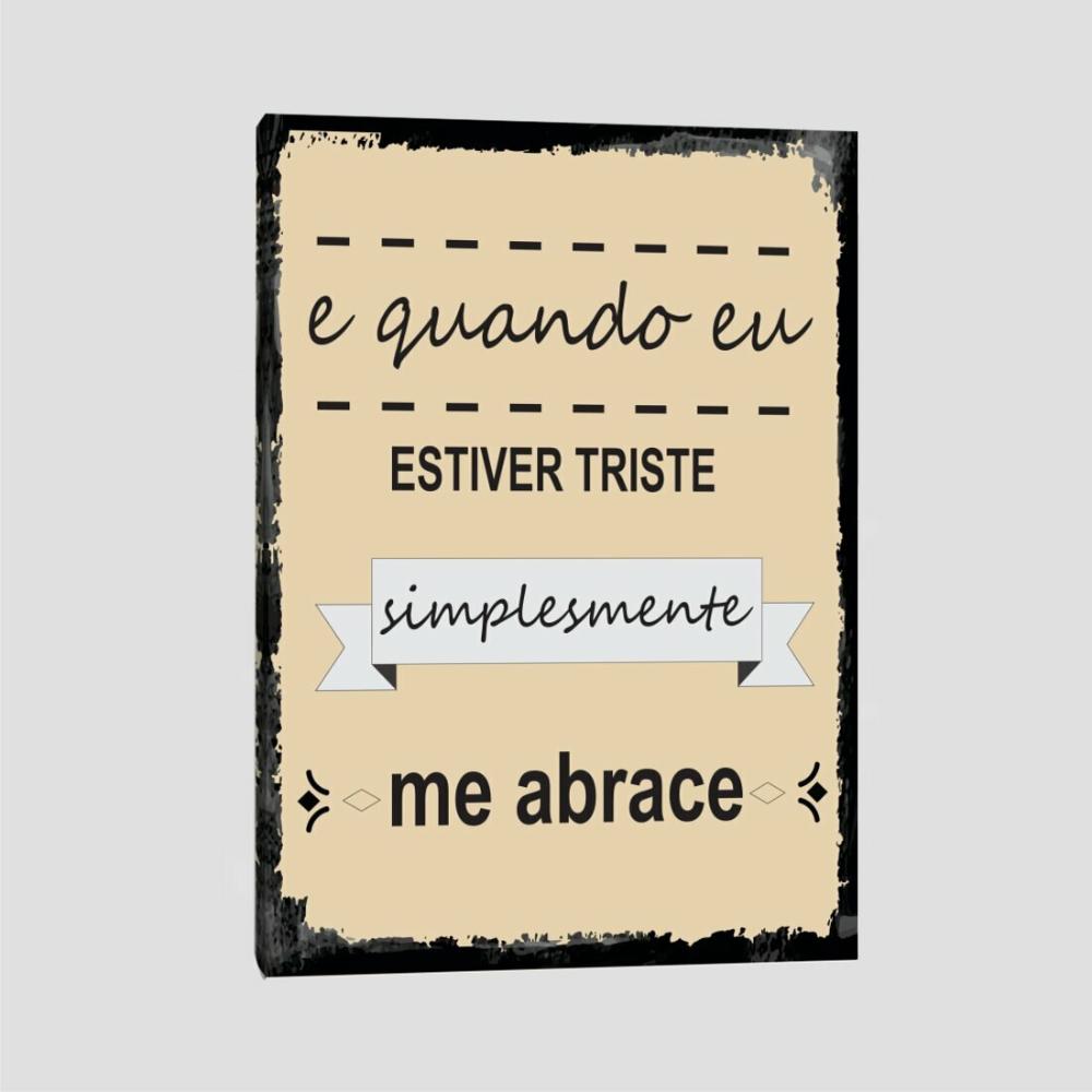 Quadro Abrace Iii Tela No Chassi 45X30Cm