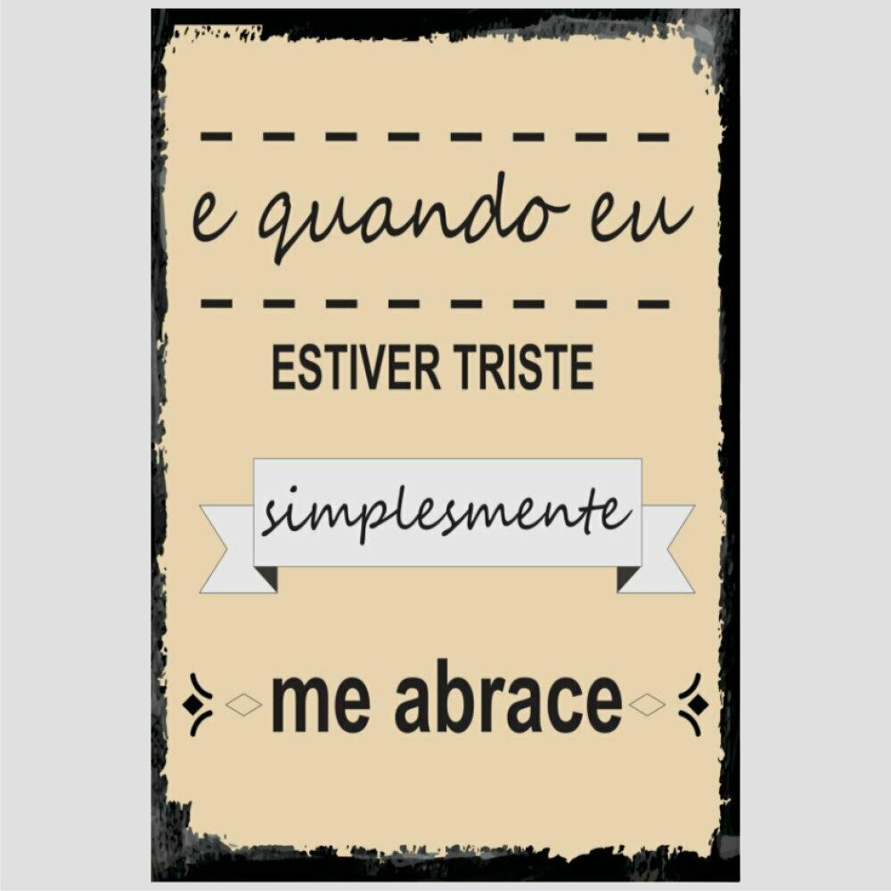 Quadro Abrace Iii Tela No Chassi 45X30Cm