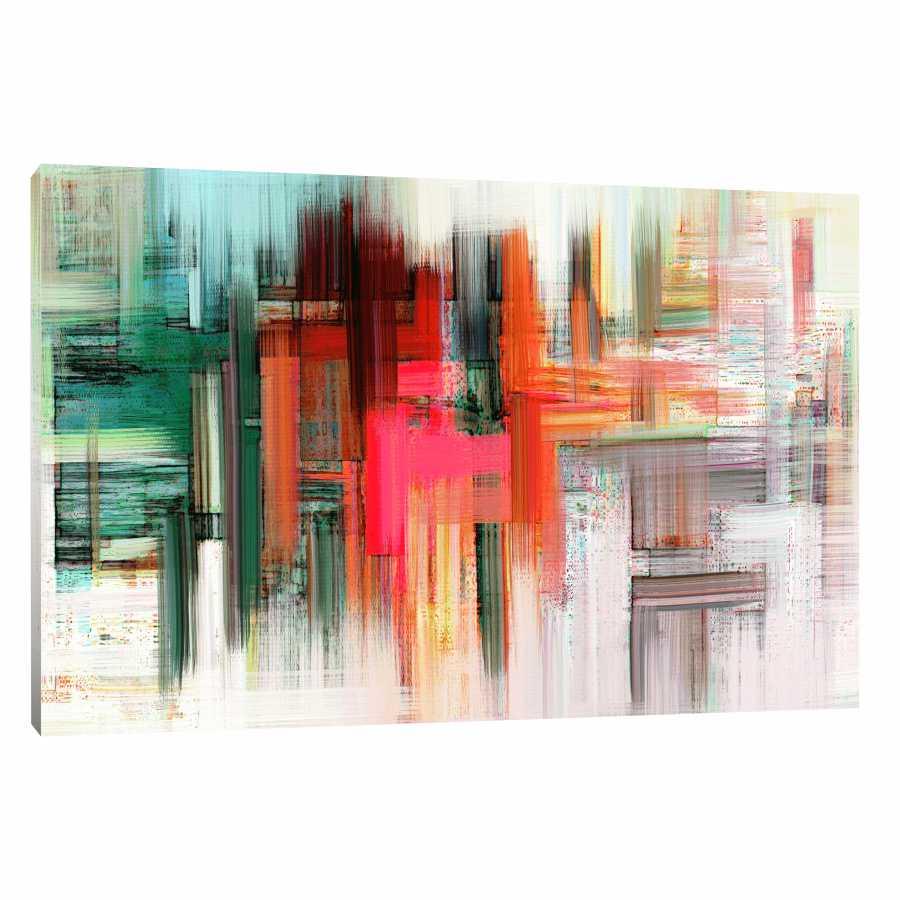 Quadro Abs Cromático Tela No Chassi 63X42Cm
