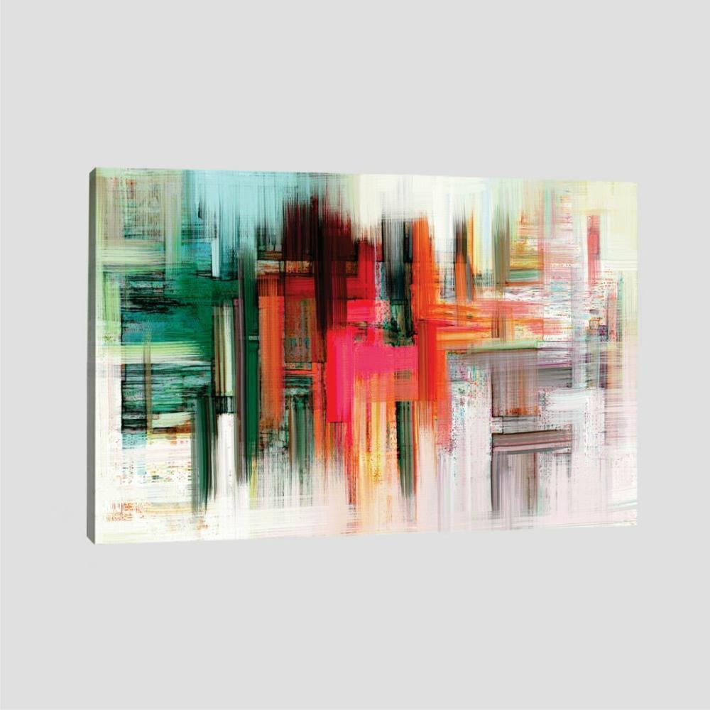 Quadro Abs Cromático Tela No Chassi 63X42Cm