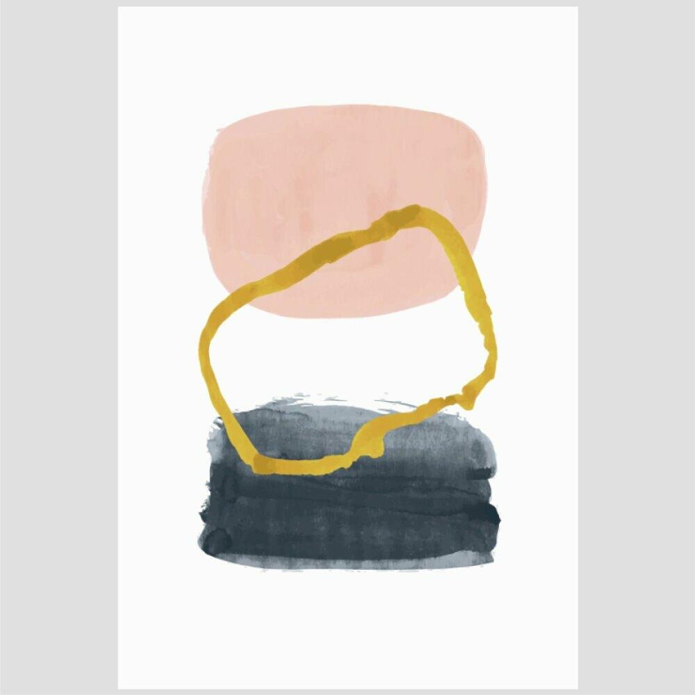 Quadro Abs Forma I Tela No Chassi 45X30Cm