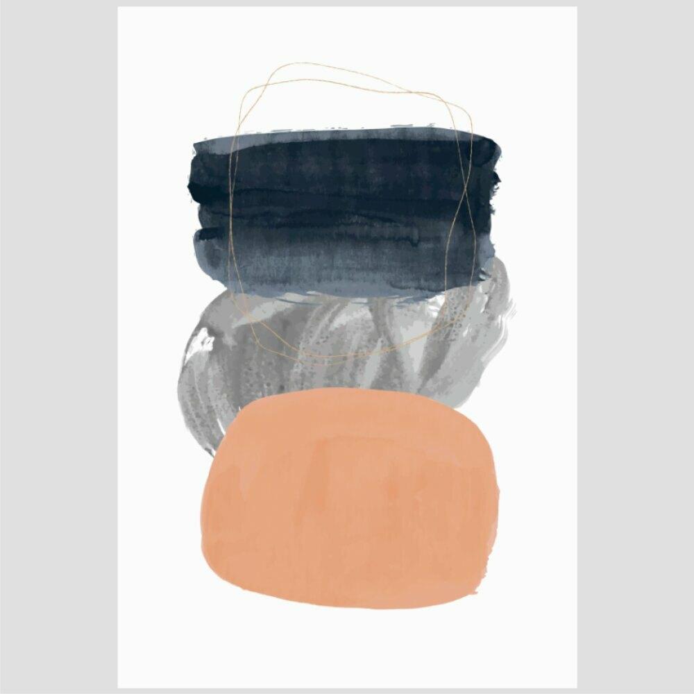Quadro Abs Forma Iii Tela No Chassi 63X42Cm