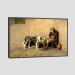 Quadro Briton Rivière Xii Tela Moldura Preta 95X63Cm