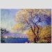 Quadro Claude Monet Antibes Seen From The Salis Gardens Tela Moldura Preta 63X42Cm