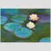 Quadro Claude Monet Nympheas Tela Moldura Branca 45X30Cm