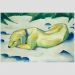 Quadro Franz Marc Dog Lying In The Snow Tela No Chassi 45X30Cm