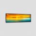 Quadro Paisagem Por Do Sol Panorâmico 120X35Cm Moldura Preta