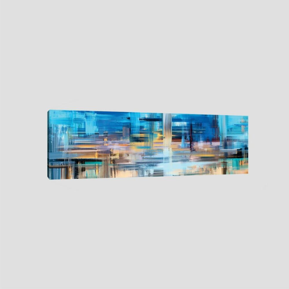 Quadro Panorâmico Indigo No Chassi 100X30Cm