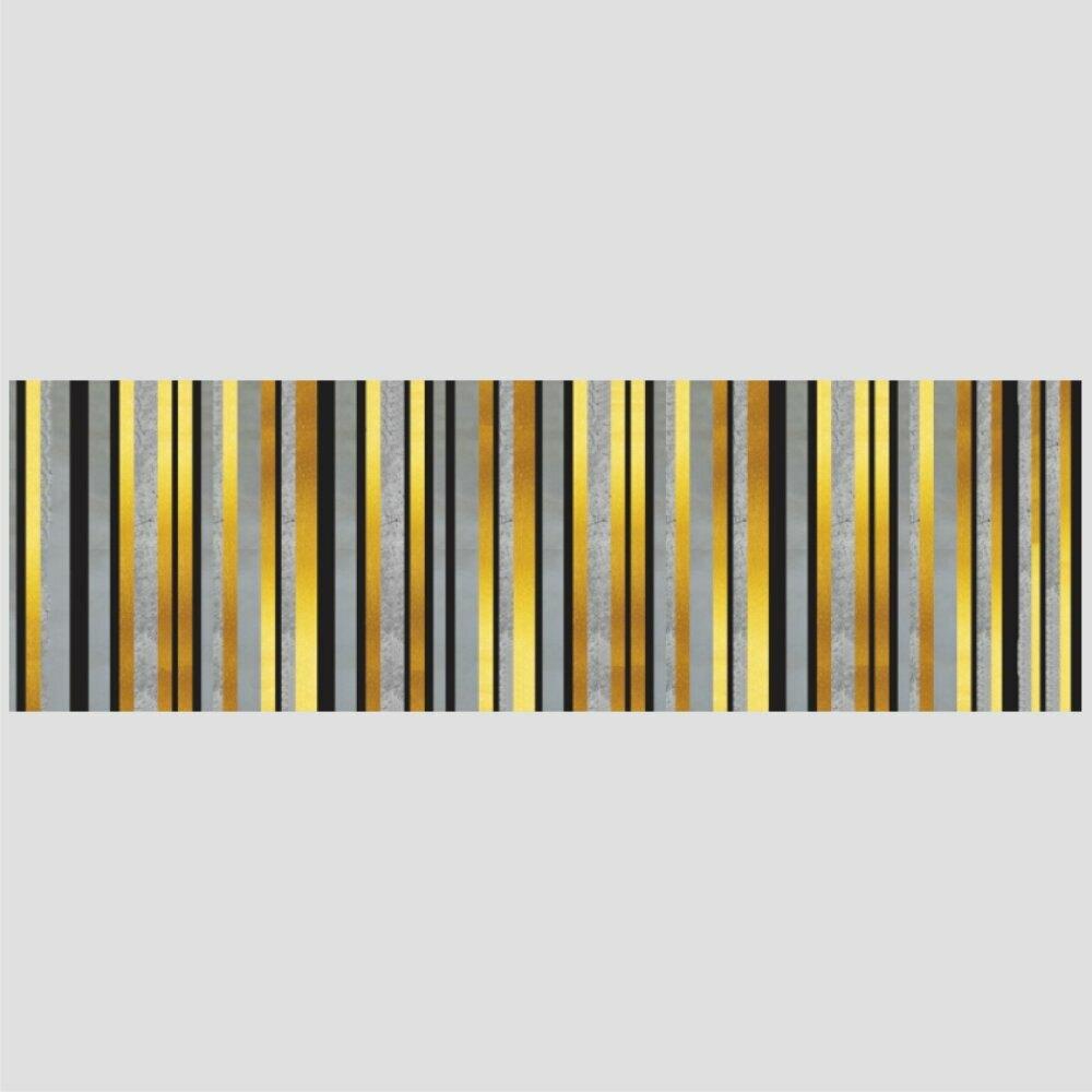 Quadro Panorâmico Linhas 100X30Cm Moldura Bege