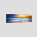 Quadro Panorâmico Mar E Sol No Chassi 100X30Cm