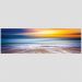 Quadro Panorâmico Mar E Sol No Chassi 100X30Cm
