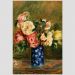 Quadro Renoir Buquê De Pimavera Tela Moldura Branca 95X63Cm