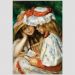 Quadro Renoir Duas Meninas Lendo Tela No Chassi 45X30Cm