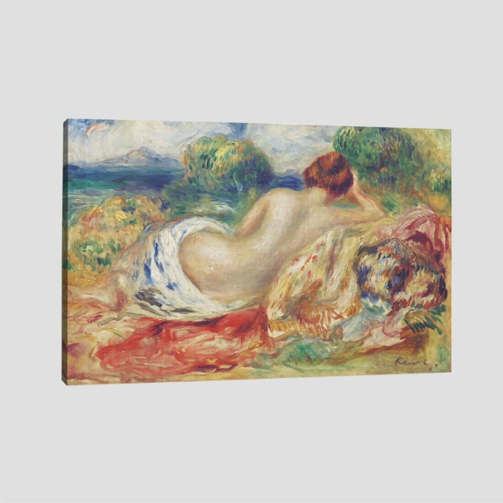 Quadro Renoir Nu Na Paisagem Tela No Chassi 95X63Cm