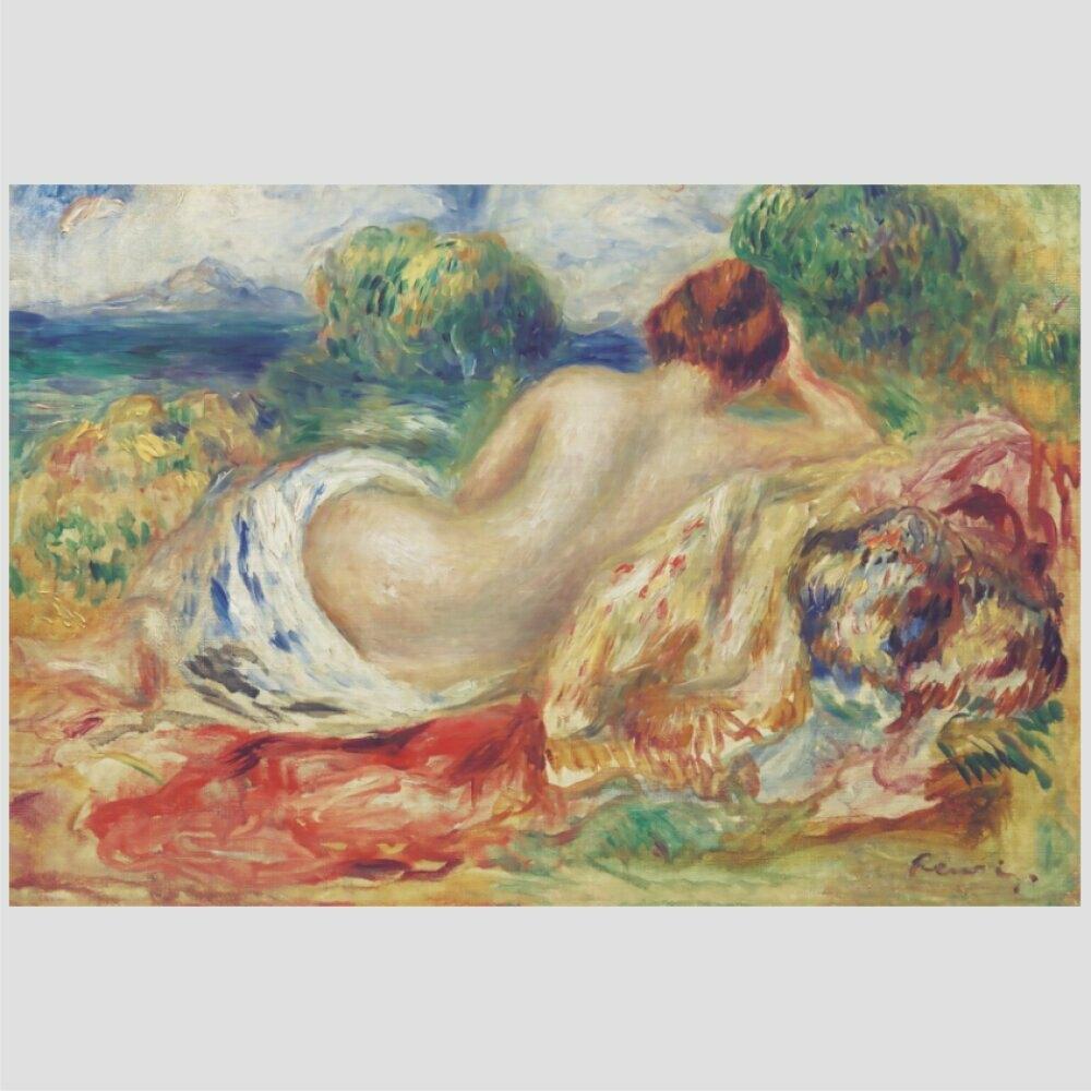 Quadro Renoir Nu Na Paisagem Tela No Chassi 95X63Cm