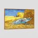 Quadro Van Gogh A Sesta Depois De Millet Tela Moldura Bege 63X42Cm
