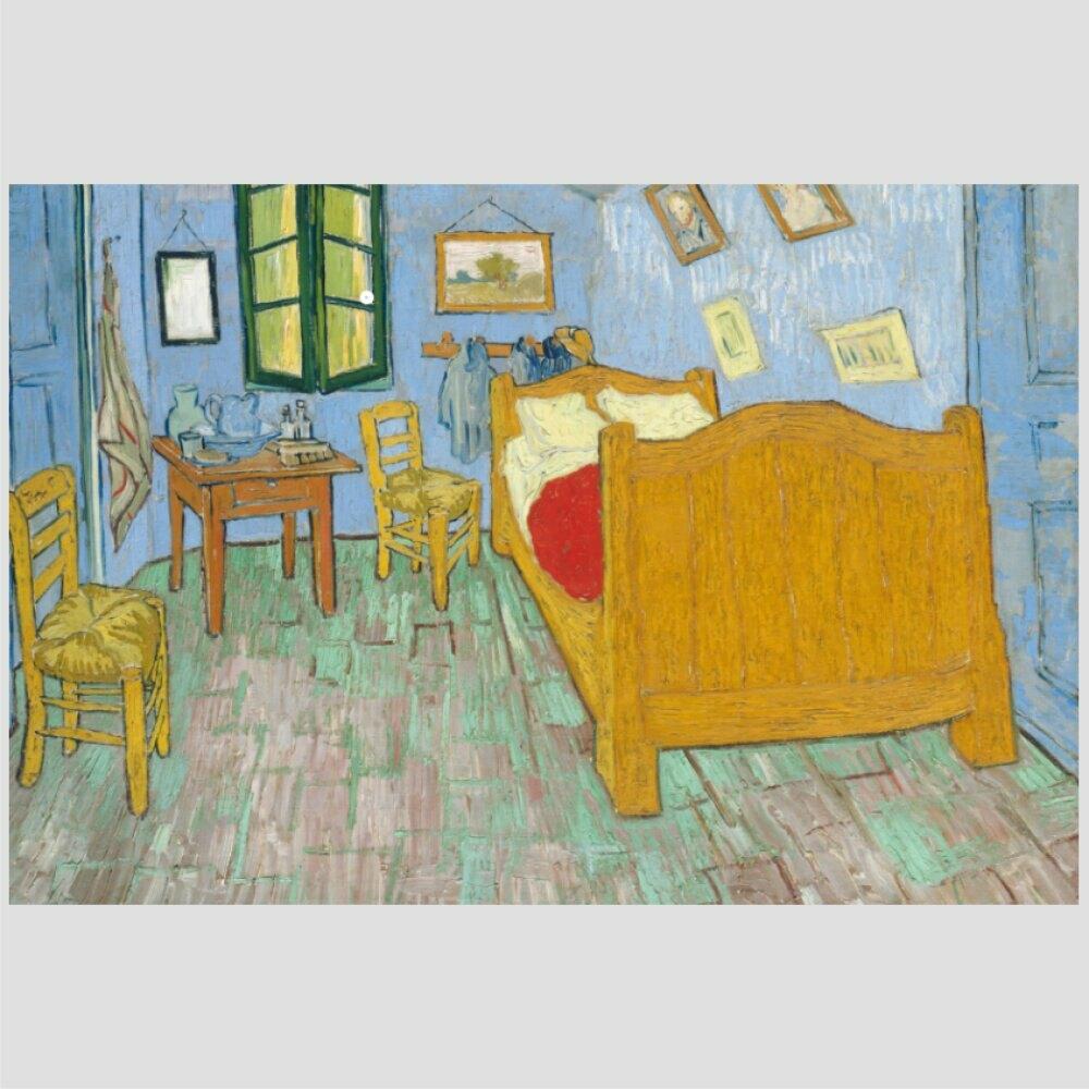 Quadro Van Gogh Quarto Em Arles Tela No Chassi 63X42Cm