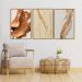 Quadros Tela Composição Palha Moldura Bege 3X 120X80Cm