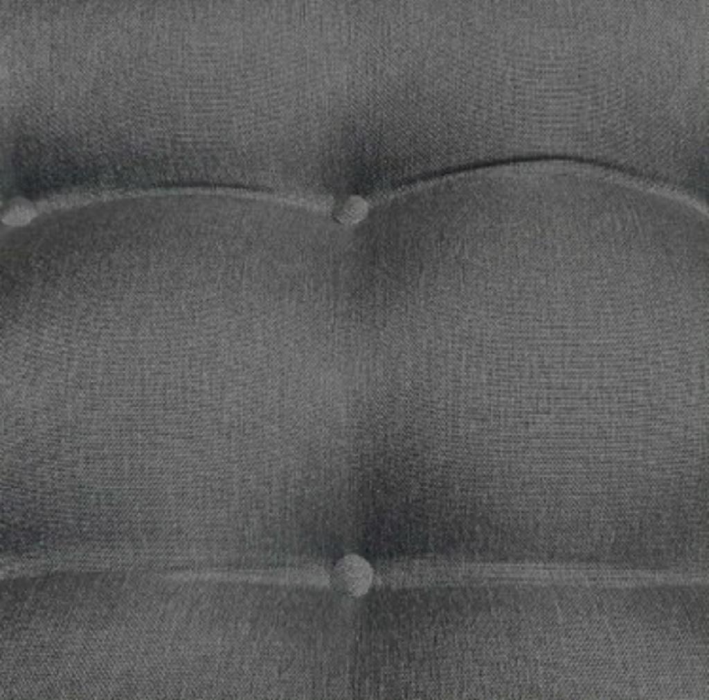 Poltrona Costela com Puff- Linho Grafite