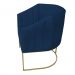 Poltrona Julie Base Metálica Azul Marinho