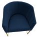 Poltrona Julie Base Metálica Azul Marinho