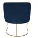 Poltrona Julie Base Metálica Azul Marinho