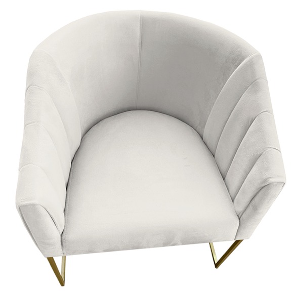 Poltrona Julie Base Metálica Branca