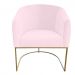 Poltrona Julie Base Metálica Rosa