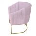Poltrona Julie Base Metálica Rosa