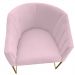 Poltrona Julie Base Metálica Rosa