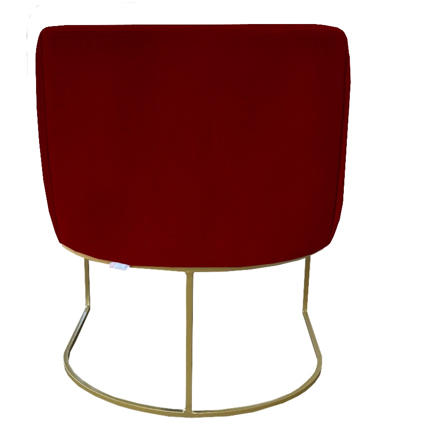 Poltrona Julie Base Metálica Vermelha