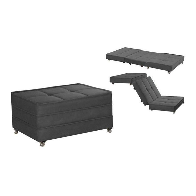 Puff Cama Dobrável Solteiro Recamier-